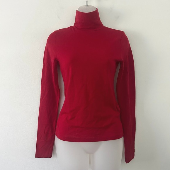 Madewell Sweaters - Madewell Womens Wool Blend Cashmere Lightweight Crimson Turtleneck Top XS New